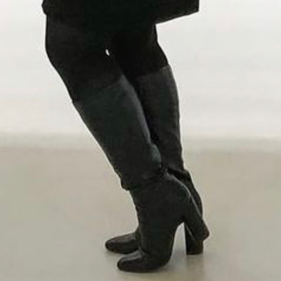 JustFab Shoes - JustFab Black Flight Attendant Chunky Heeled Boots